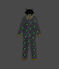 Pyjama phosphorescent léopard en coton enfant blanc MARSHMALLOW/blanc MULTICO