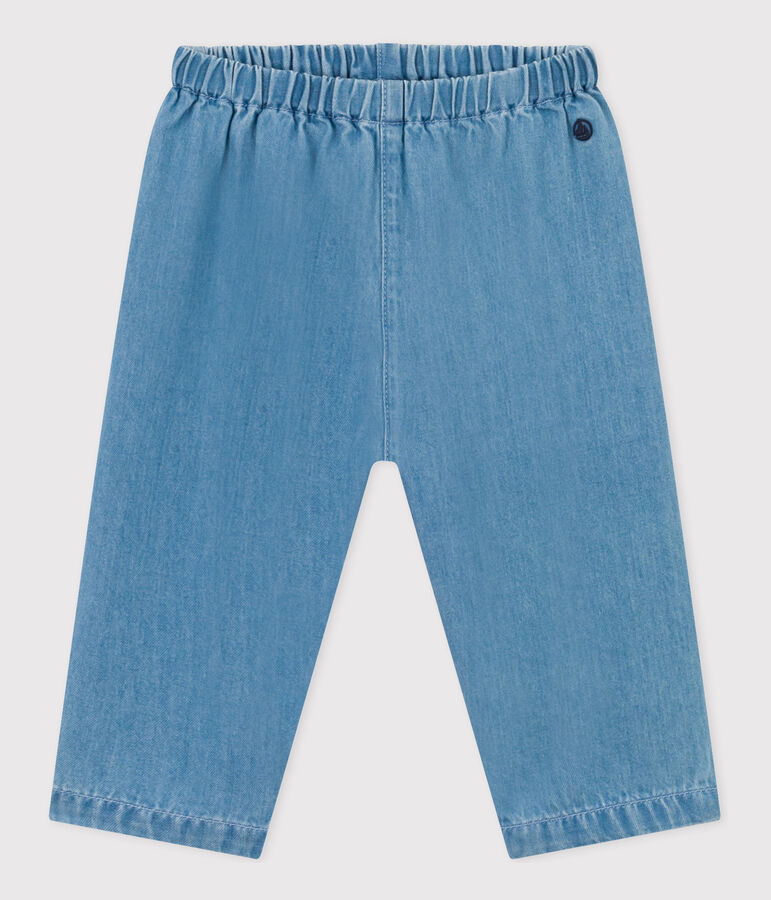 Pantalon en denim l&eacute;ger bio b&eacute;b&eacute; bleu DENIM CLAIR