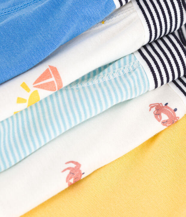 Lot de 5 boxers enfant en coton imprim&eacute; multicouleur