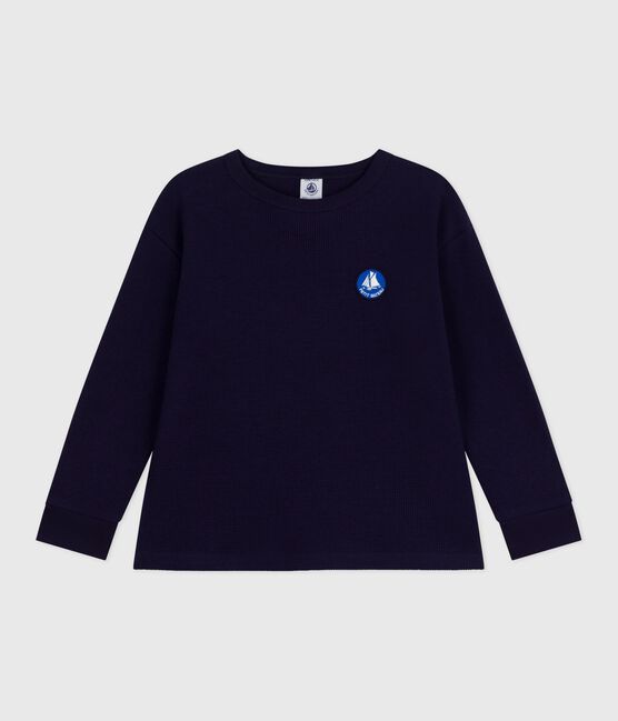 Tee-shirt enfant manches longues en coton uni SOIR