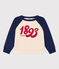 Sweatshirt en molleton enfant fille / garçon bleu CHALOUPE/blanc AVALANCHE