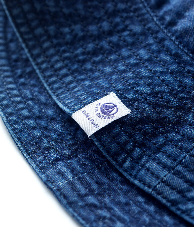 Bob en denim b&eacute;b&eacute; en coton biologique bleu DENIM