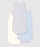 Lot de 3 bodies à étoiles ajourées sans manches bébé en coton biologique variante 1