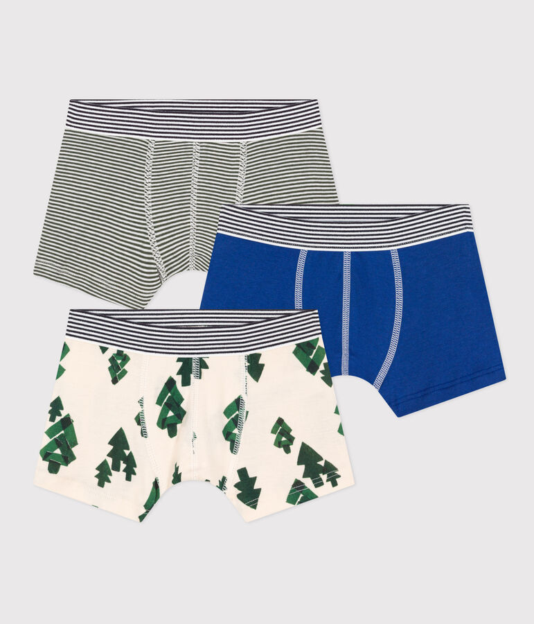 Lot de 3 boxers chalet en coton petit gar&ccedil;on variante 1