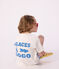 Tee-shirt enfant manches courtes en coton blanc