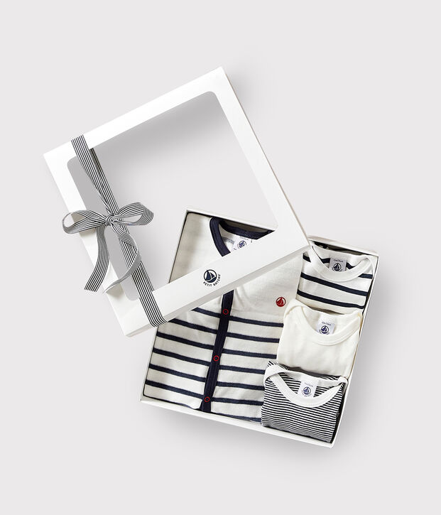 Lot de 1 pyjama b&eacute;b&eacute; et 3 bodies rayures multicouleur