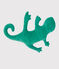 Coussin lézard en velours vert GAZON