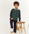Polo rugby enfant garçon vert SOUSBOIS/bleu SMOKING