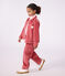 Chemise enfant en velours uni rose