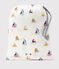 Carré de bain et gant bébé imprimé marin blanc MARSHMALLOW/bleu MEDIEVAL/ MULTICO