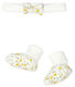 Lot bandeau et chaussons bébé fille en laine et coton