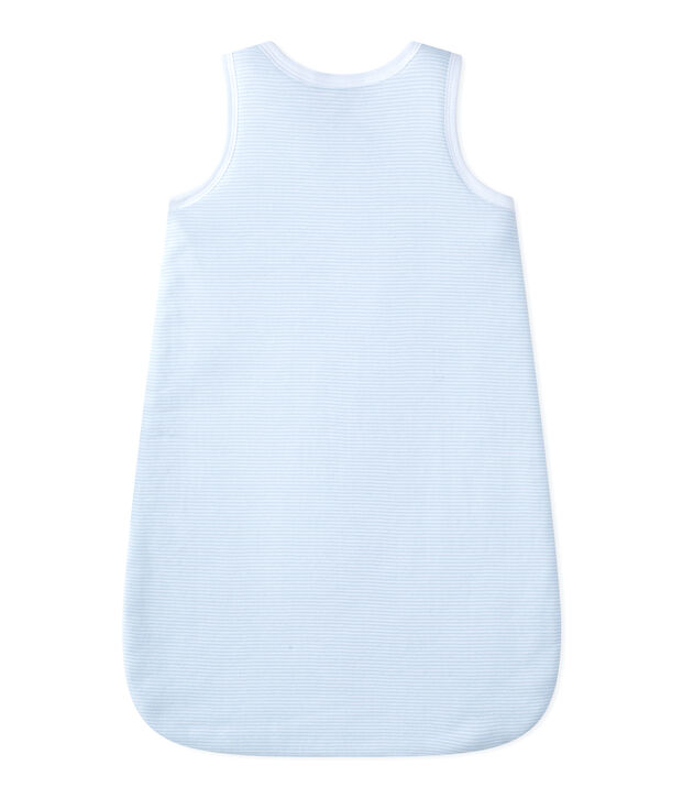 Gigoteuse naissance b&eacute;b&eacute; gar&ccedil;on ray&eacute;e milleraies bleu/blanc