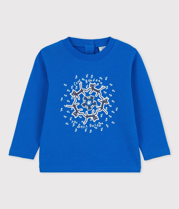 Sweatshirt en molleton b&eacute;b&eacute; bleu