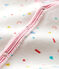 Dors-bien imprimé confettis bébé fille en velours blanc MARSHMALLOW/blanc MULTICO