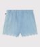 Short bébé en chambray brodé bleu BLEU CLAIR
