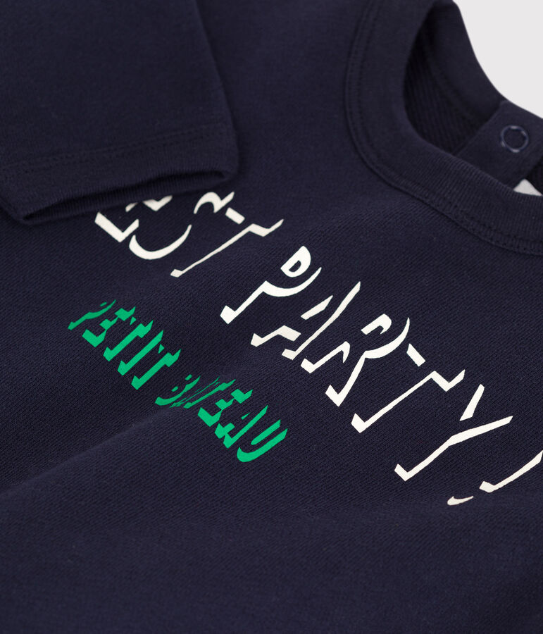 Sweatshirt b&eacute;b&eacute; en coton bleu SMOKING