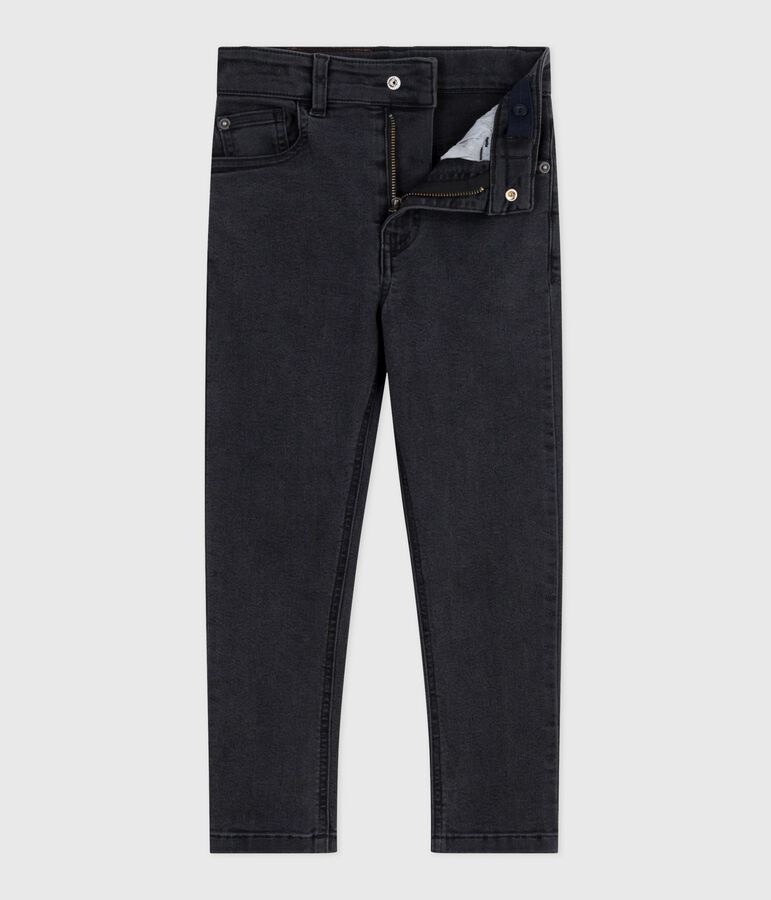 Pantalon enfant en denim noir NOIR DELAVE