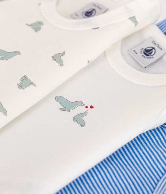 Lot de 3 bodies sans manches en coton imprimé bébé variante 1