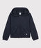 Sweatshirt à capuche enfant fille bleu SMOKING