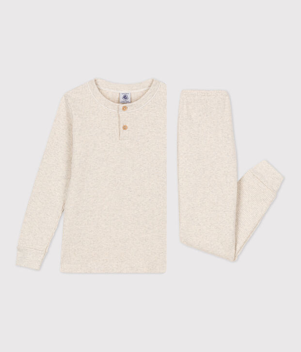 Pyjama en coton enfant beige