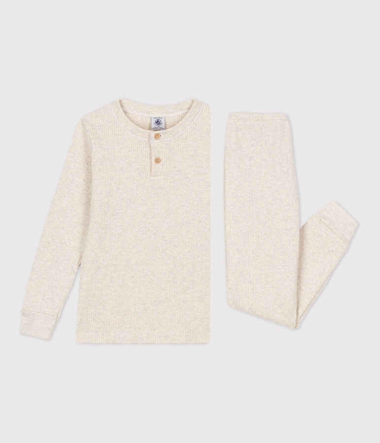 Pyjama en coton enfant beige MONTELIMAR CHINE