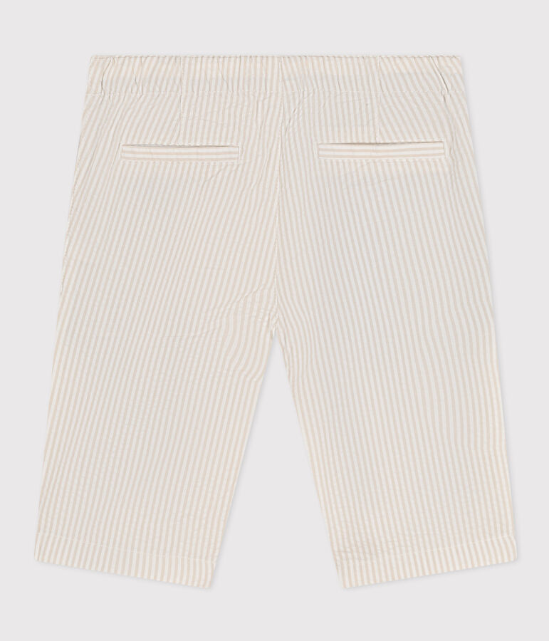 Bermuda enfant beige/blanc
