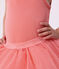 Jupe enfant mi-longue en tulle unie corail