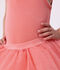 Jupe enfant mi-longue en tulle unie corail