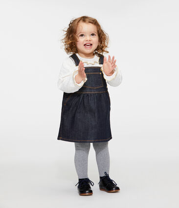 Robe Salopette Bebe Fille En Jean Petit Bateau