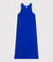 Robe débardeur longue femme en coton bleu PERSE