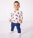 Tee-shirt bébé en coton à manches longues, imprimé bateaux