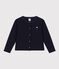 Cardigan en coton enfant fille/garçon bleu SMOKING