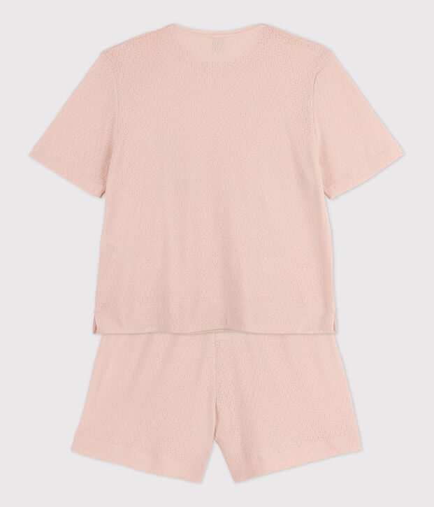 Pyjacourt en coton femme rose