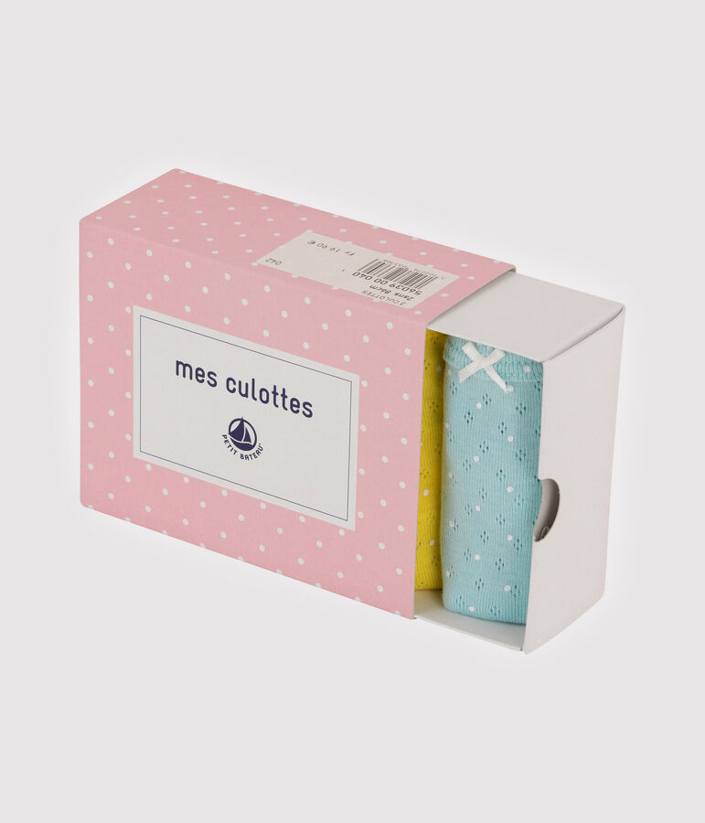 Lot de 3 culottes tailles hautes troutrou petite fille variante 1