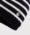 Bonnet enfant garçon-fille bleu SMOKING/blanc MARSHMALLOW