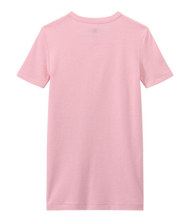 T-shirt femme en c&ocirc;te originale rose