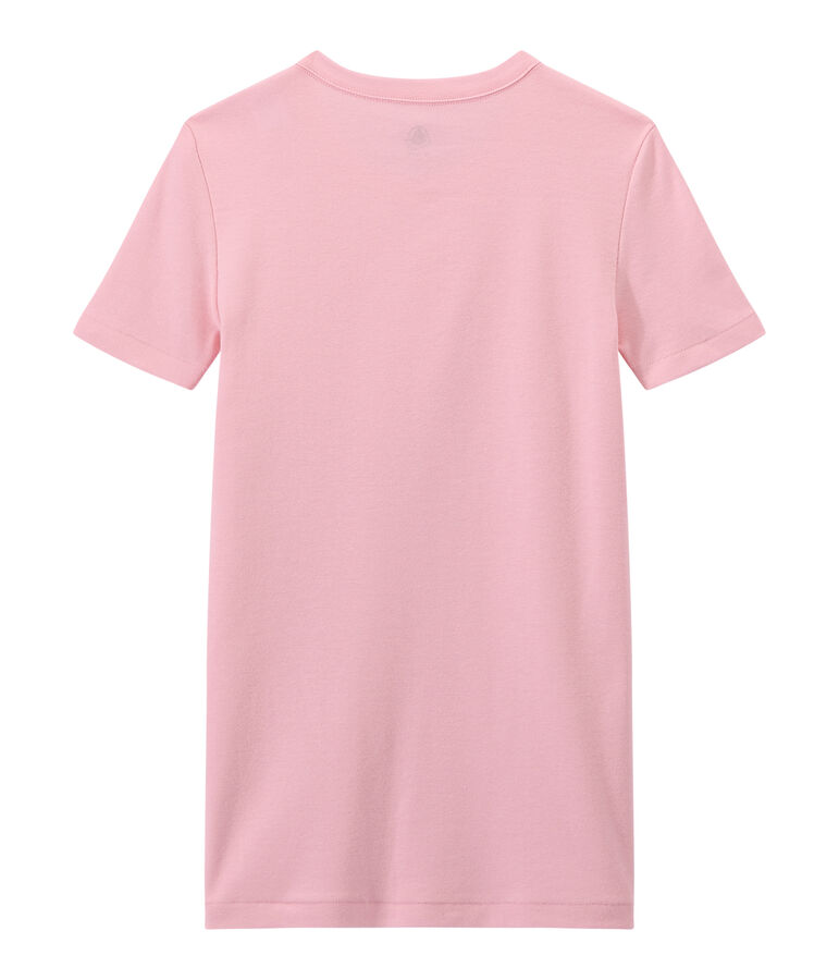 T-shirt femme en c&ocirc;te originale rose