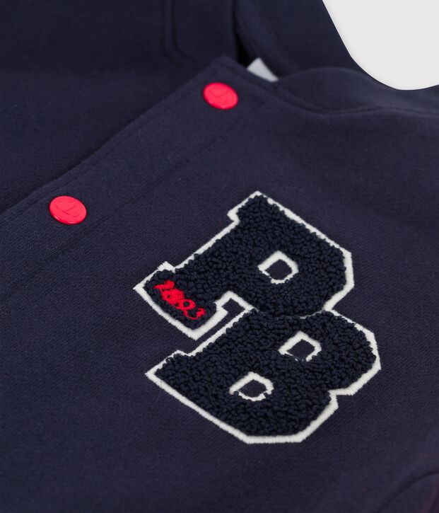 Cardigan teddy en molleton enfant fille gar&ccedil;on rouge/bleu