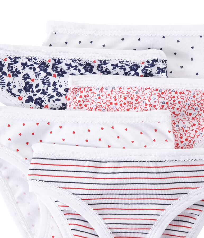 Lot de 5 culottes fille blanc