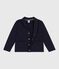 Cardigan enfant en coton uni bleu SMOKING