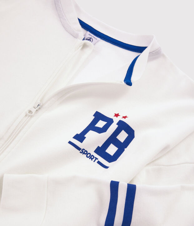 Cardigan enfant gar&ccedil;on blanc