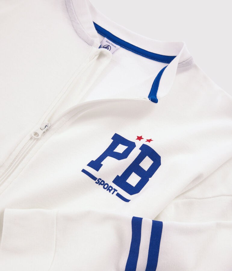 Cardigan enfant gar&ccedil;on blanc