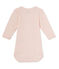 Body bébé fille manches longues laine et coton rose VIENNE/rose GRETEL