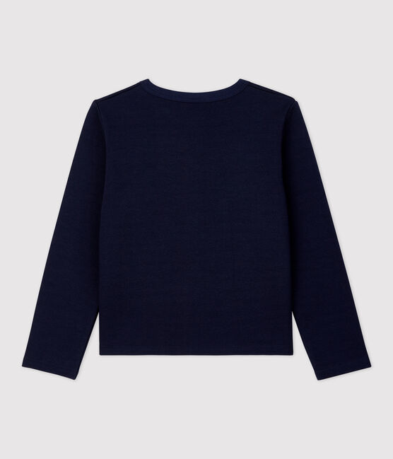 Cardigan en coton enfant fille bleu SMOKING