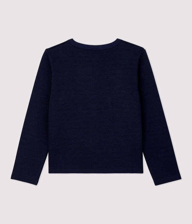 Cardigan en coton enfant fille bleu marine