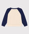 Sweatshirt en molleton enfant fille / garçon bleu CHALOUPE/blanc AVALANCHE
