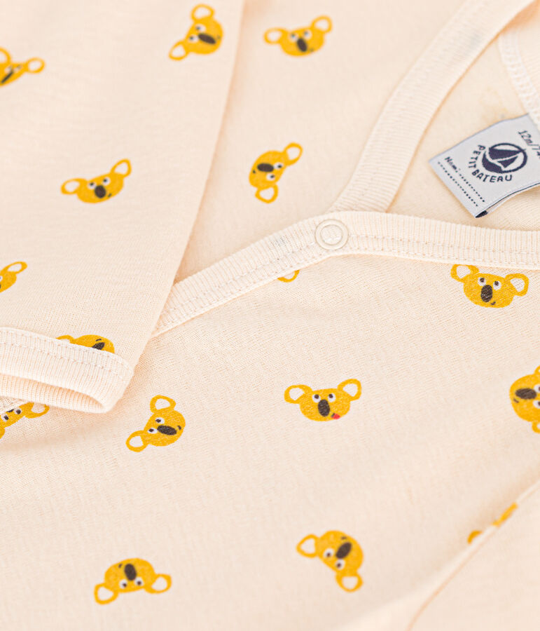 Pyjama koala en coton b&eacute;b&eacute; blanc MARSHMALLOW/blanc MULTICO
