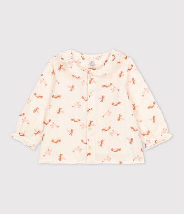 PETIT BATEAU - Blouse bébé imprimée oiseaux en gaze de coton