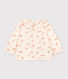 Blouse bébé imprimée oiseaux en gaze de coton