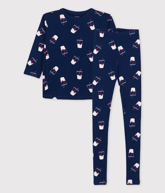 Pyjama allaitement Tajinebanane x Petit Bateau bleu MEDIEVAL/blanc MULTICO